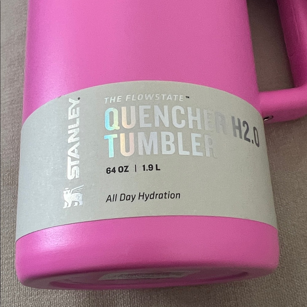 Stanley 64 oz quencher tumbler. Bubblegum pink color. New - Picture 3 of 6